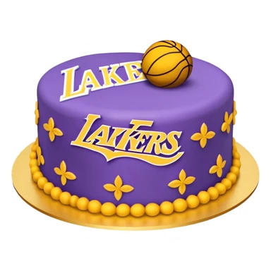 Los Angeles Lakers Kush cake in purple and gold sticker