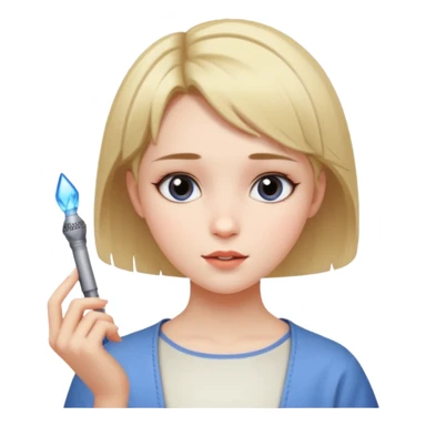 Garota cantarolando, com cabelo curto igual a personagem de crepúsculo "Alice" sticker