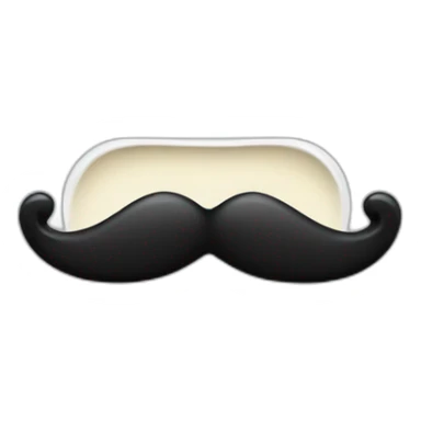Uniform black toothbrush mustache sticker