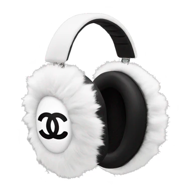Chanel logo earmuffs white sticker