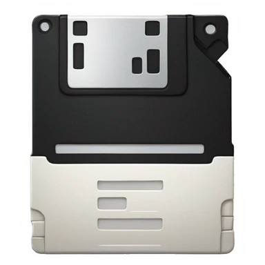 black floppy disk sticker