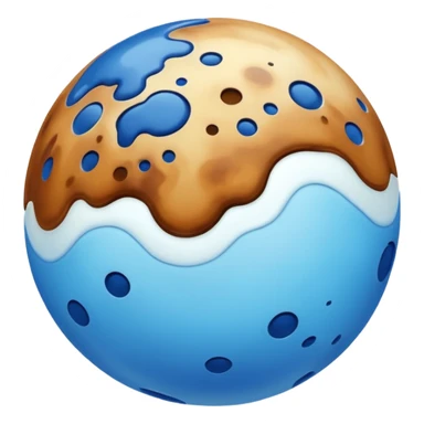 sphere globe planet, surface covered with white gas and stream sticker