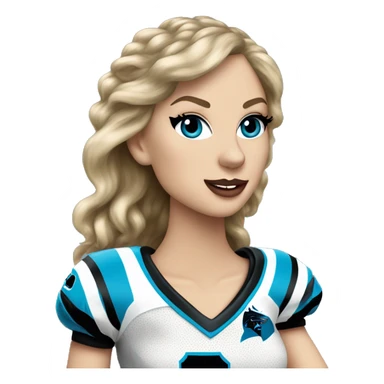 Taylor swift in Carolina panthers jersey sticker