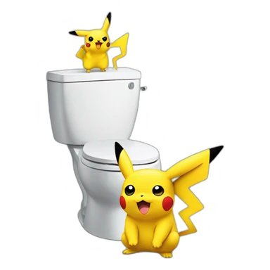 Pikachu on the toilet sticker
