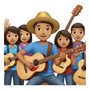 Street Musician + fan photo + crowd sticker