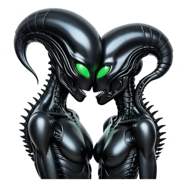 Alien Xenomorph  couple in love sticker