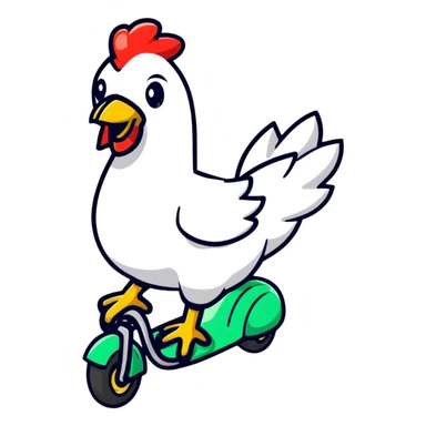 creeper on a chicken sticker