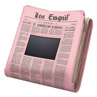 pink newspaper sticker