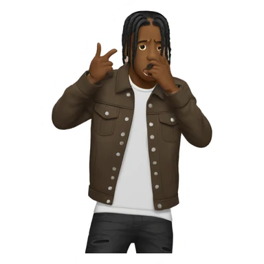Travis Scott telling you to be quiet  sticker