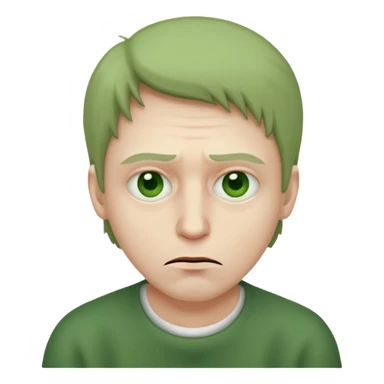 generate a green sick man sticker