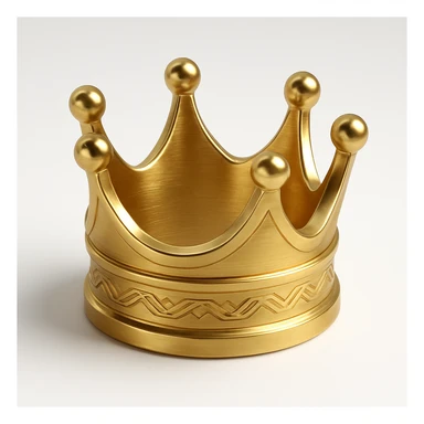a crown, gold metallic style sticker