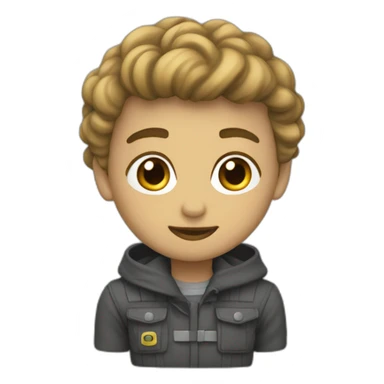 Mono en gabardina sticker