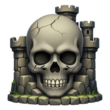 Dark Evil Skull Fortress sticker