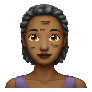 a woman with a scar on her fac sticker