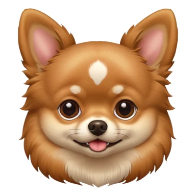 Dog with Pomeranian body and chihuahua head  sticker