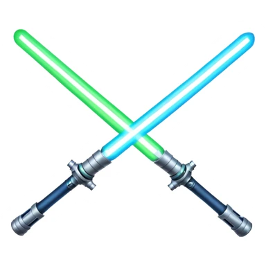 2 lightsabers crossed sticker