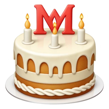 I want a cake with the letters: M & H on it  sticker