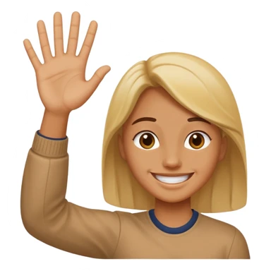 Face with person giving themselves a high five sticker