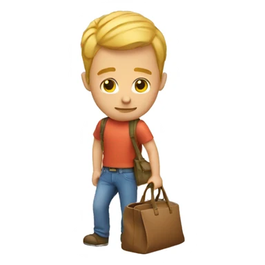 man with bag on shoulder sticker