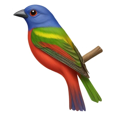 Painted bunting sticker