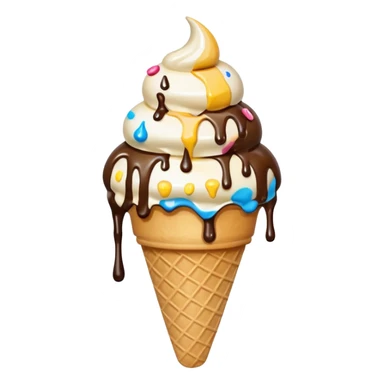 ICE cream punched in a wall sticker