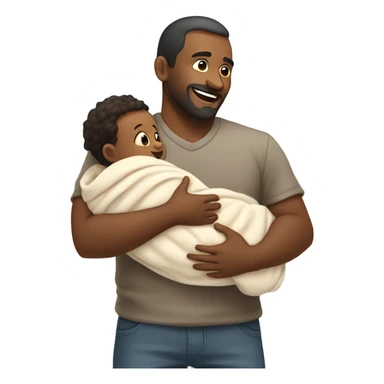 Dad and baby  sticker