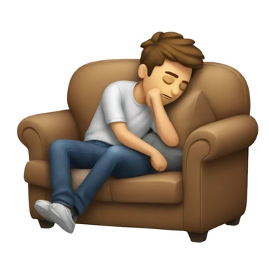 Boyfriend sleeping on the couch sticker