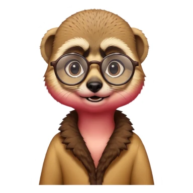 Meerkat with glasses sticker