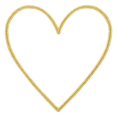 romantic heart with a gold outline sticker