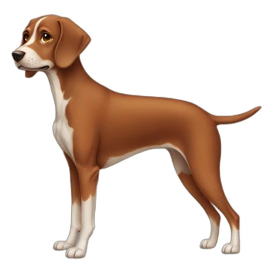 Dog, viszla, female, old, sticker