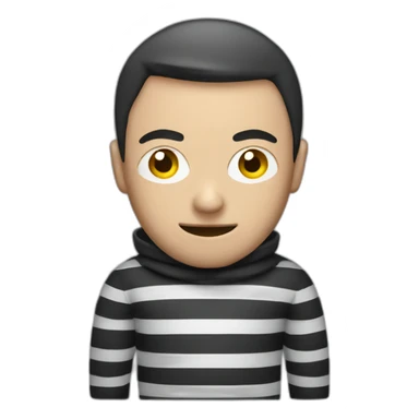 Burglar with striped jumper sticker