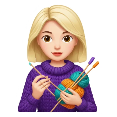 women who knit sticker