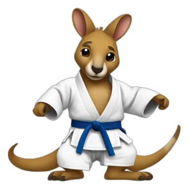 kangaroo doing Brazilian jiu-jitsu sticker