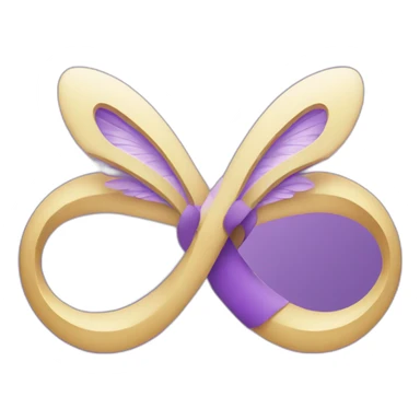 Purple infinity sign with wings sticker