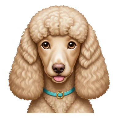 White standard poodle and Kylie sticker