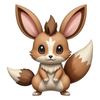 Meloetta-Eevee-Minccino-Furret-Pokémon-Fakémon-fusion-creature sticker