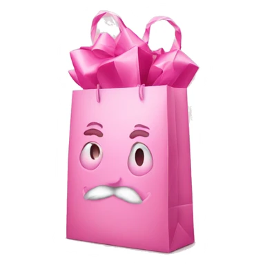 Pink Christmas gift bag sticker