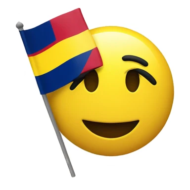 Smiley face with the Colombian flag sticker