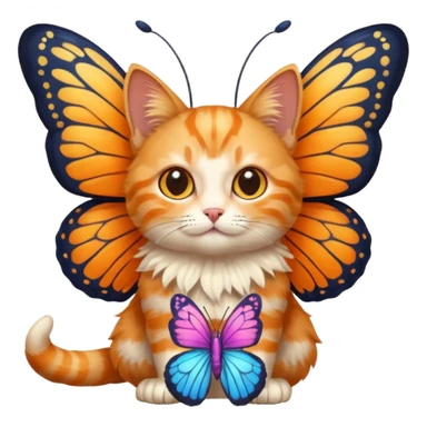 butterfly cat sticker