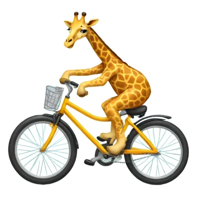 Giraffe riding a bike sticker