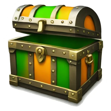 treasure chest with irish flag sticker