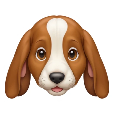 smile Basset Hound baby sticker