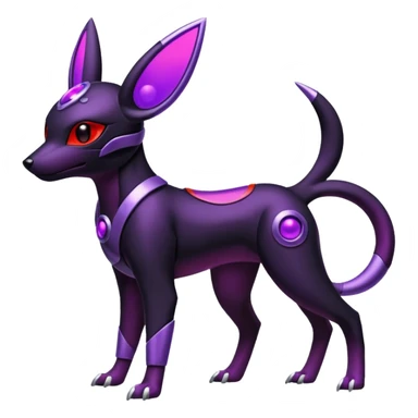 Futuristic Umbreon-Houndoom-Genesect-Pokémon-Fakémon-hybrid-creature sticker