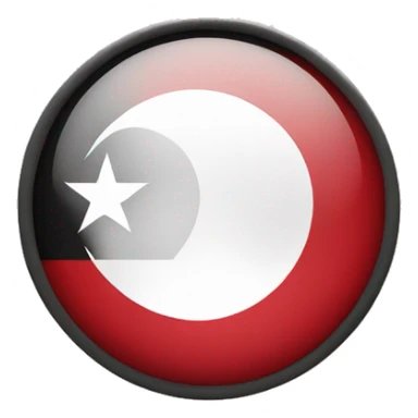 Turkish Flag but black and white sticker