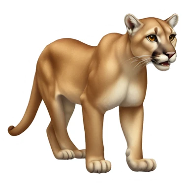 full body mountain lion sticker