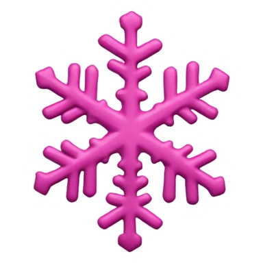 a pink snowflake sticker