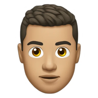 Ronaldo face with teeshirt of portugal sticker