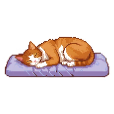 A ginger cat sleeping under the cherry blossoms sticker