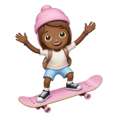  pastel kawaii Poop skateboarding  sticker