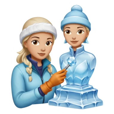 female ice sculptor sticker